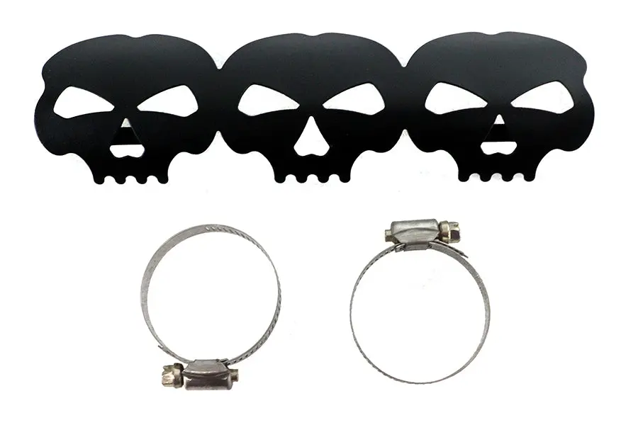 Black Skull Heat Shield - V-Twin Mfg. 1