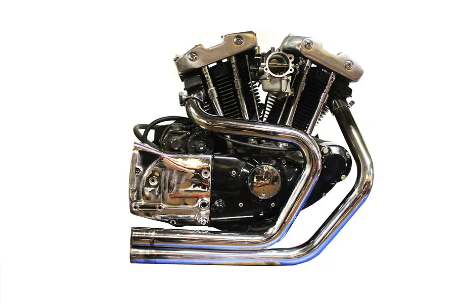 2:1 Exhaust Header Set Chrome - V-Twin Mfg. 1