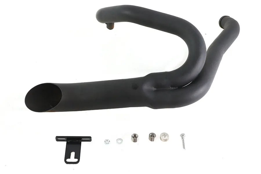 Black Wyatt Gatling 2 Into 1 Exhaust Pipe Header Kit - V-Twin Mfg. 1