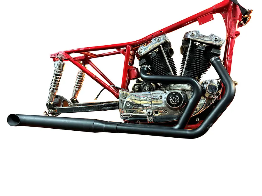 Alphabet Xl Exhaust Header Set Black - V-Twin Mfg. 1
