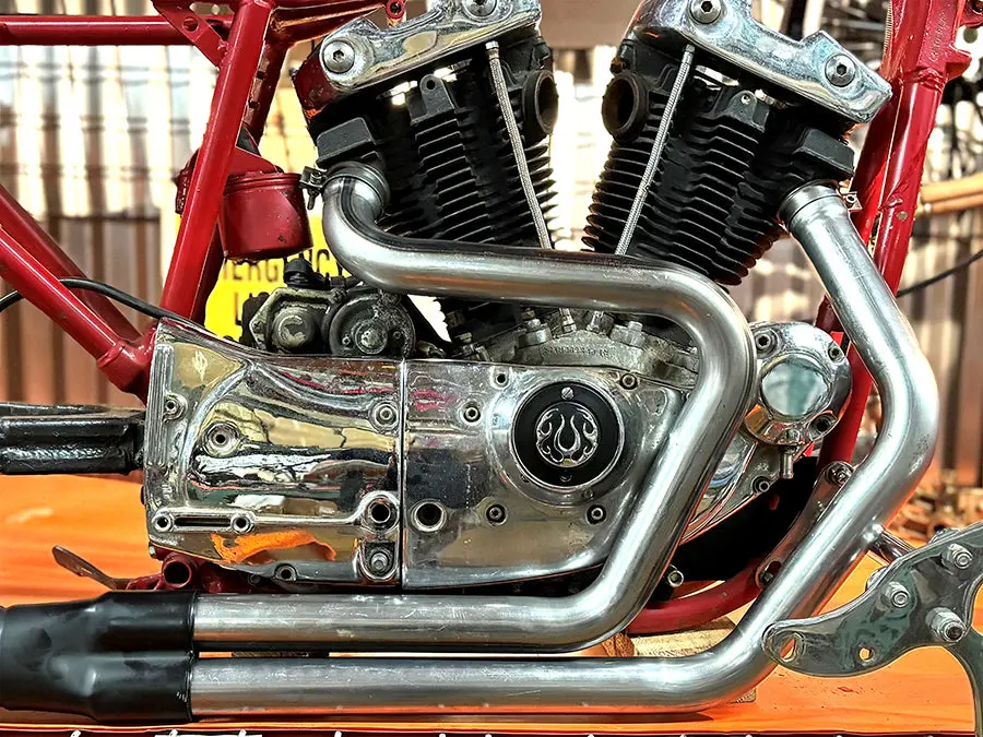 Alphabet Xl Exhaust Header Set Raw - V-Twin Mfg. 1