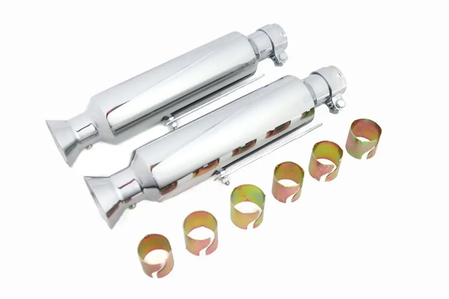 16 Inch Shorty Trumpet Muffler Set - V-Twin Mfg. 1