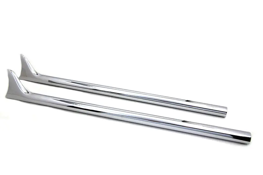 40 Inch Straight Fishtail Exhaust Extension Set Chrome - V-Twin Mfg. 1