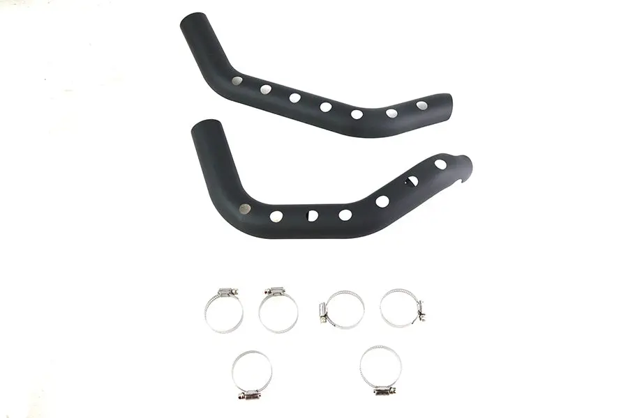 Drilled Heat Shield Set Black - V-Twin Mfg. 1