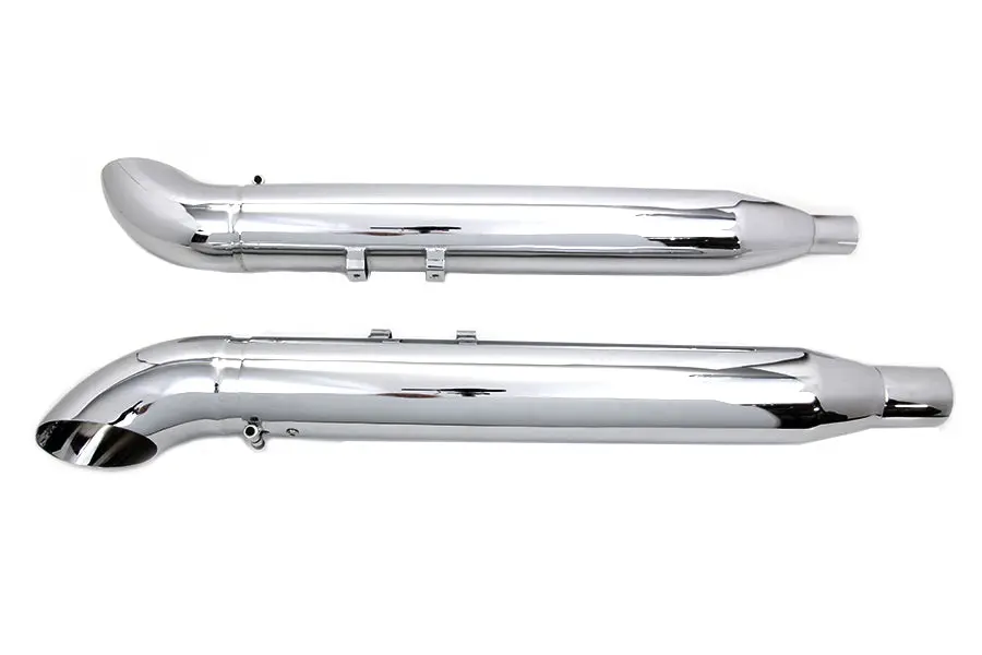 M8 Glide Turn Out Muffler Set Chrome - V-Twin Mfg. 1