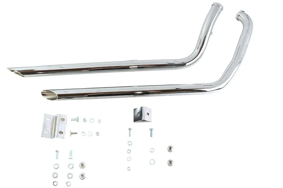 40 Inch Shotgun Exhaust Drag Pipe Set Slash Cut Style - V-Twin Mfg. 1
