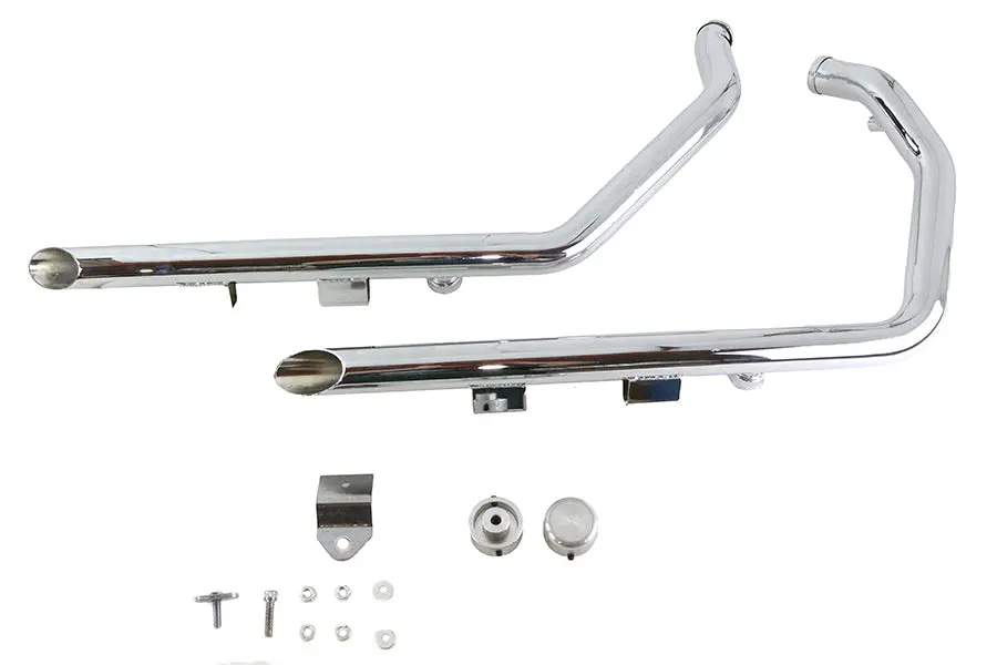 Wyatt Gatling Exhaust Drag Pipe Set Slash Cut - V-Twin Mfg. 1