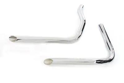Exhaust Drag Pipe Set Slash Cut - V-Twin Mfg. 1