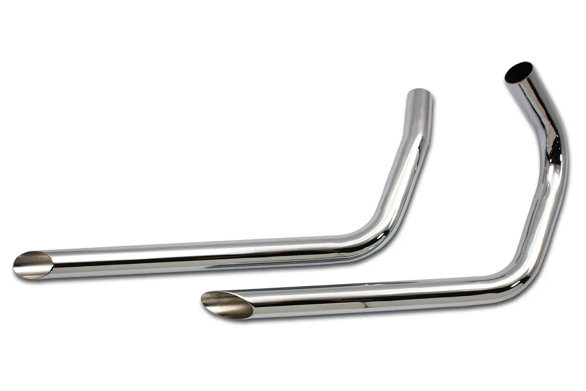 Exhaust Drag Pipe Set Slash Cut Ends - V-Twin Mfg. 1
