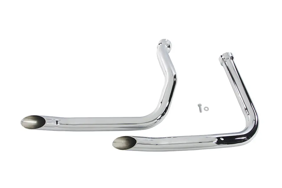 Exhaust Goose Drag Pipe Set With Slash Cut Ends - V-Twin Mfg. 1