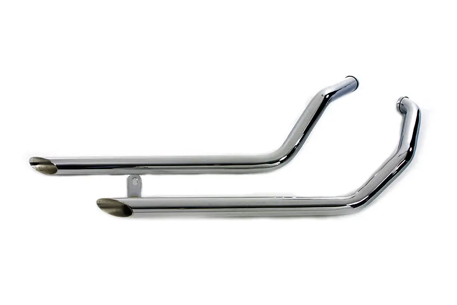 Exhaust Drag Pipe Set Slash Cut - V-Twin Mfg. 1