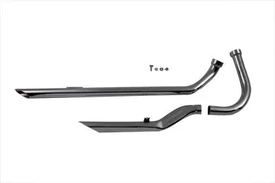 Exhaust Drag Pipe Set Flat Front Pipe - V-Twin Mfg. 1
