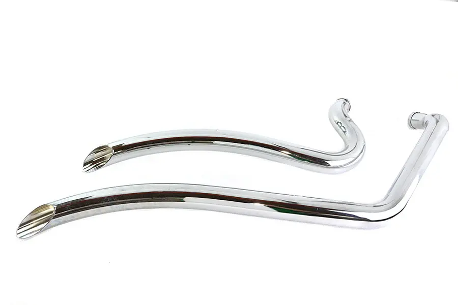 Wyatt Gatling Smooth Radius Pipe Set Chrome - V-Twin Mfg. 1