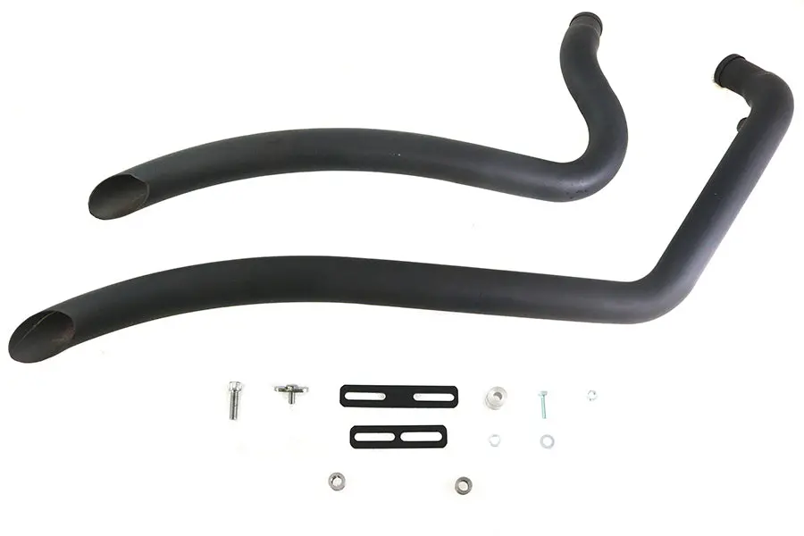 Wyatt Gatling Smooth Radius Pipe Set Black - V-Twin Mfg. 1