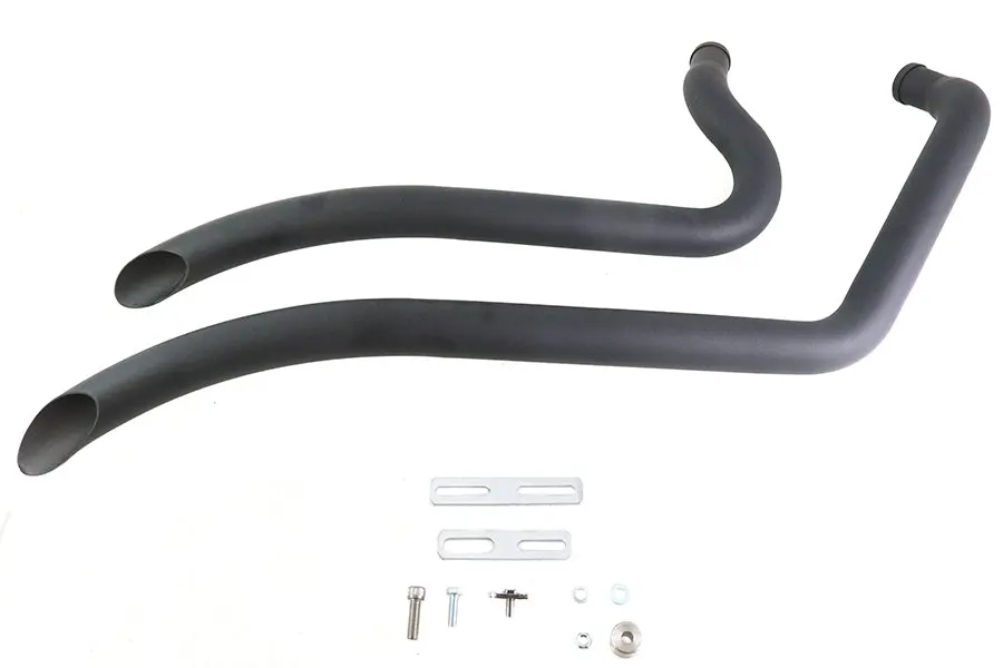 Wyatt Gatling Smooth Radius Pipe Set Black - V-Twin Mfg. 1