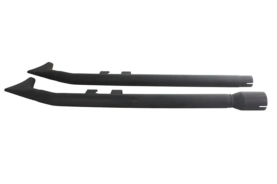 Flt Upsweep Straight Fishtail Set Black - V-Twin Mfg. 1
