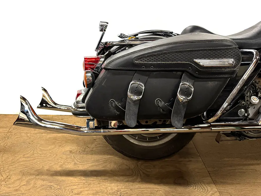Flt Upsweep Straight Fishtail Set Chrome - V-Twin Mfg. 1
