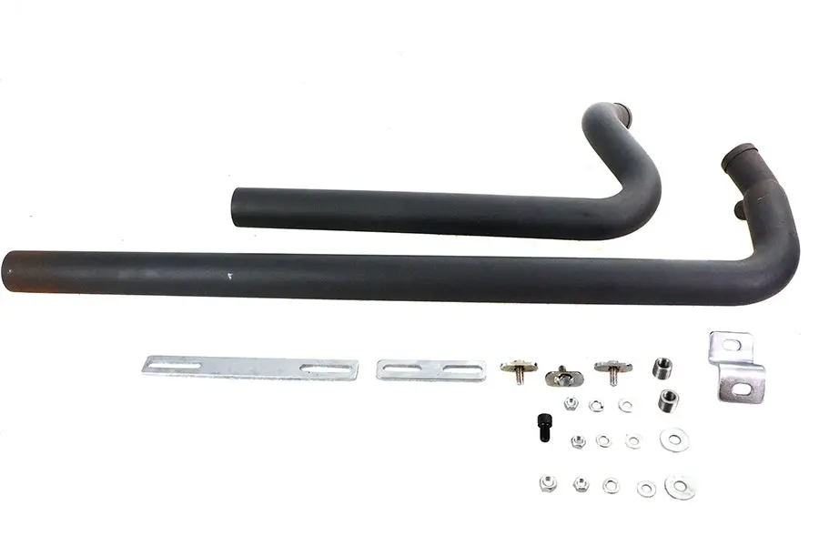 Exhaust Drag Pipe Set Black Shotgun Style - V-Twin Mfg. 1