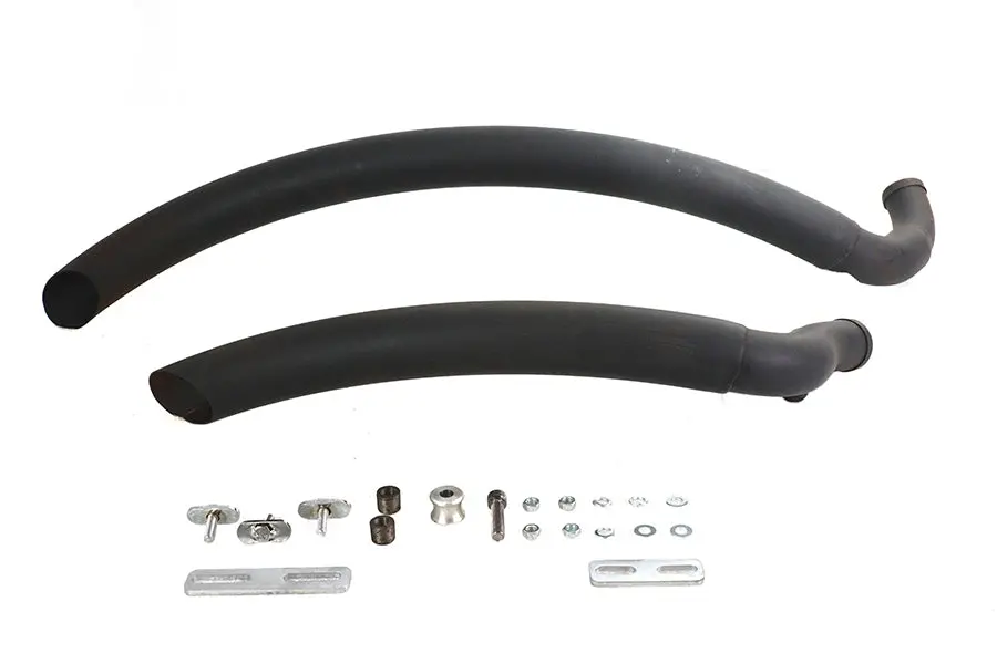 Wyatt Gatling Street Sweeper Exhaust Pipe Set Black - V-Twin Mfg. 1