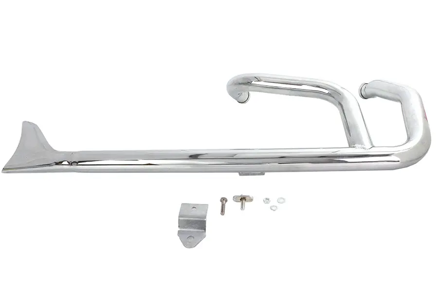Wyatt Gatling 2:1 Fishtail Exhaust Header Pipe Chrome - V-Twin Mfg. 1