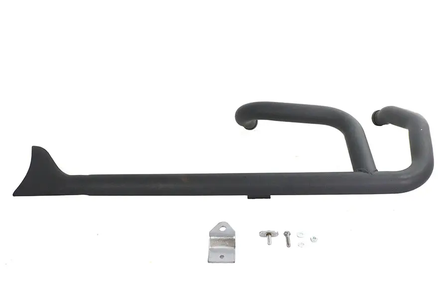 Wyatt Gatling 2:1 Fishtail Exhaust Header Pipe Black - V-Twin Mfg. 1