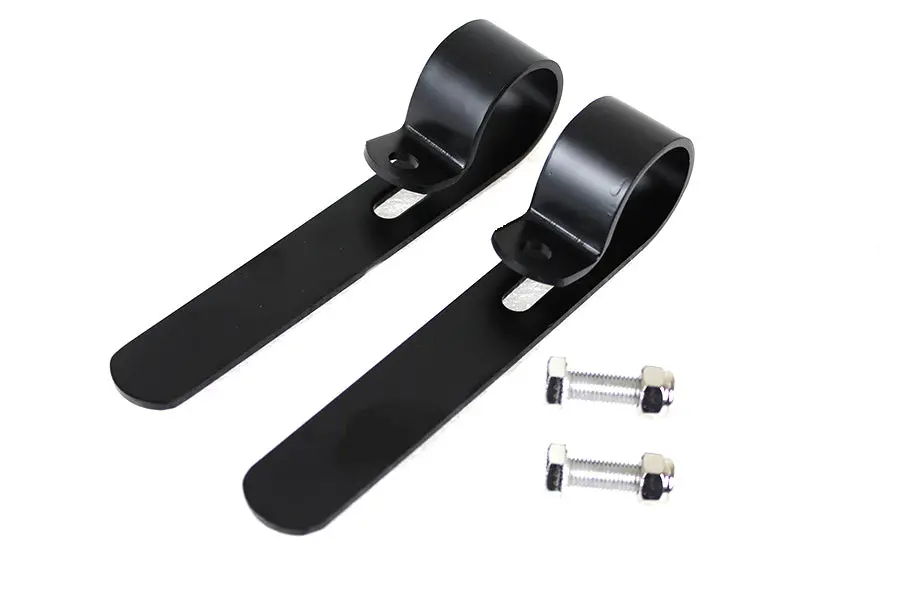 Black 1-1/8 Inch Exhaust  Inchp Inch Clamp Set - V-Twin Mfg. 1