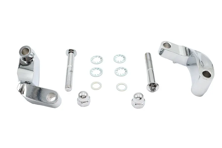 Chrome Smooth Mirror Relocation Kit - V-Twin Mfg. 1