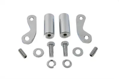 Chrome 8-1/2 Inch Front Turn Signal Mount Set - V-Twin Mfg. 1