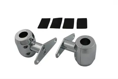 Spring Fork Fender Mount Clamp Set Chrome - V-Twin Mfg. 1