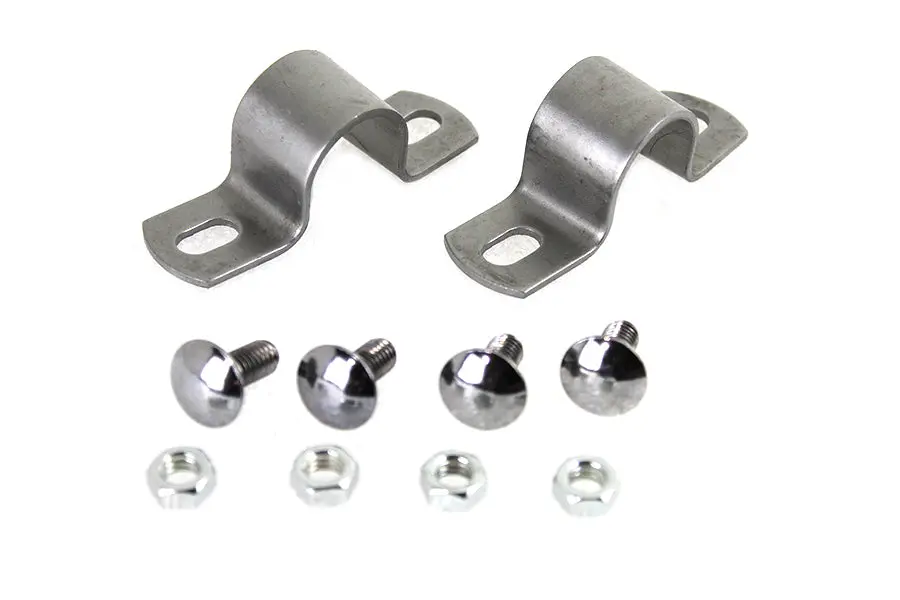 Rear Fender Mount U-Clamps Raw - V-Twin Mfg. 1
