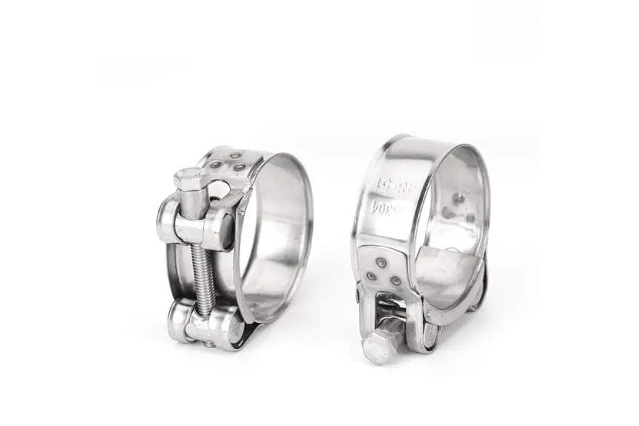 Muffler Clamp Set Stainless Steel - V-Twin Mfg. 1