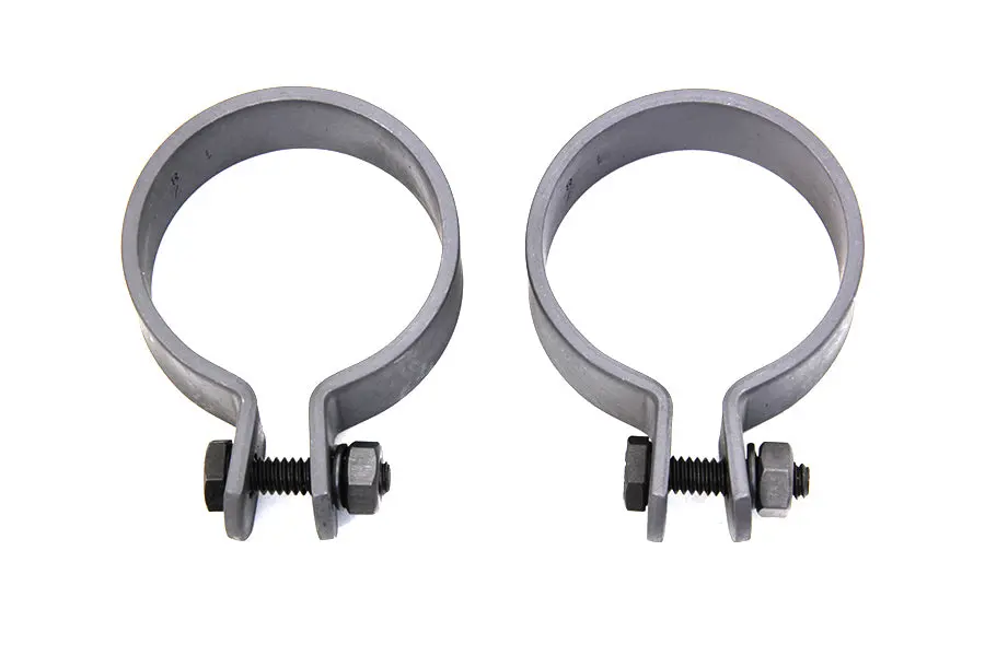 Parkerized 1-7/8 Inch Muffler End Clamp Set - V-Twin Mfg. 1