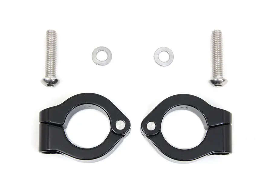 Black Fog Lamp Engine Bar Clamp - V-Twin Mfg. 1