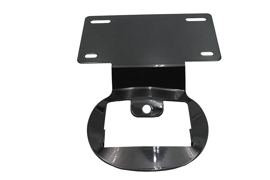 License Plate Relocation Bracket Black - V-Twin Mfg. 1