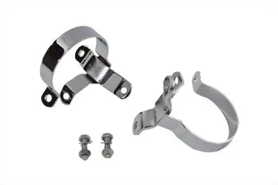 3-1/4 Inch Muffler Body Clamp Set Chrome - V-Twin Mfg. 1