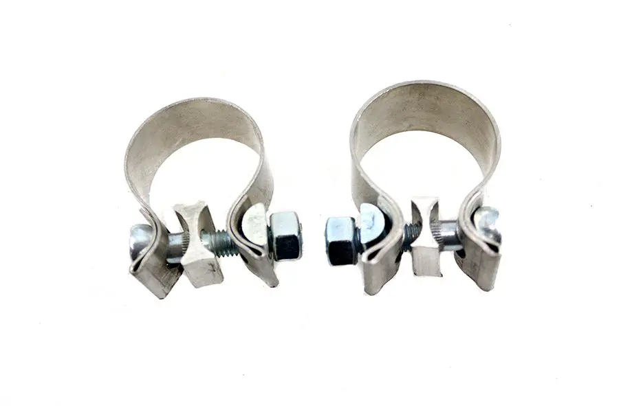 1-7/8 Inch Muffler End Clamp Set Stainless Steel - V-Twin Mfg. 1