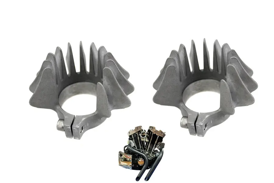 Xl Finned Header Clamp Set - V-Twin Mfg. 1