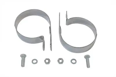 Chrome 3-1/4 Inch Muffler Body And End Clamp Set - V-Twin Mfg. 1