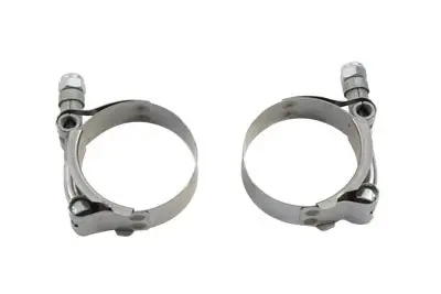 Exhaust Clamp Set Stainless Steel - V-Twin Mfg. 1