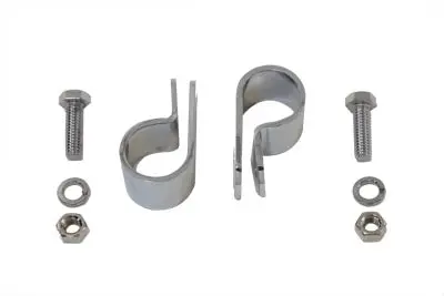 Chrome 1 Inch Muffler Clamp Set - V-Twin Mfg. 1