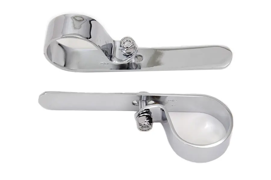 Chrome 1-3/4 Inch Exhaust  Inchp Inch Clamp Set - V-Twin Mfg. 1