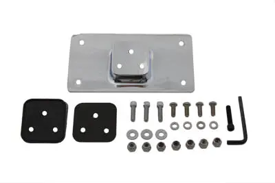 License Plate Frame Bracket Kit Chrome - V-Twin Mfg. 1