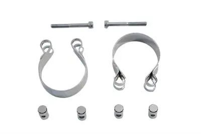 Chrome Allen Type Exhaust Clamp Set - V-Twin Mfg. 1