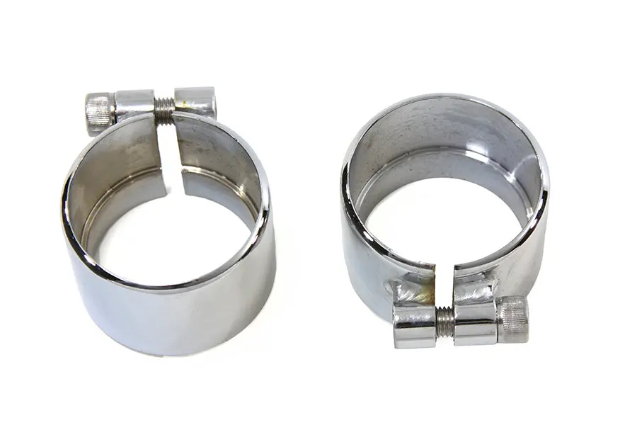 Chrome 1-3/4 Inch Seamless Exhaust Clamp Set - V-Twin Mfg. 1