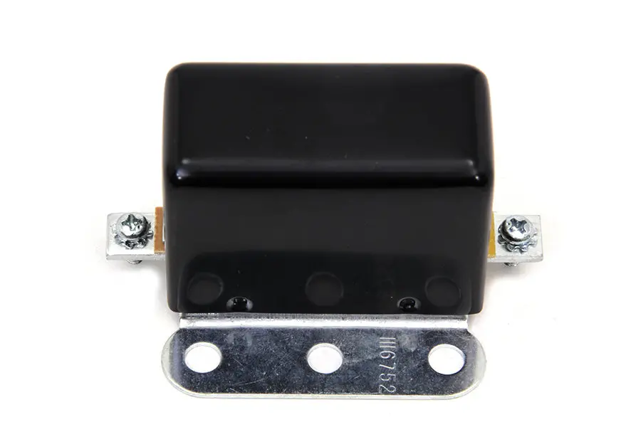 Black Look-A-Like 6 Volt 3-Brush Relay - V-Twin Mfg. 1