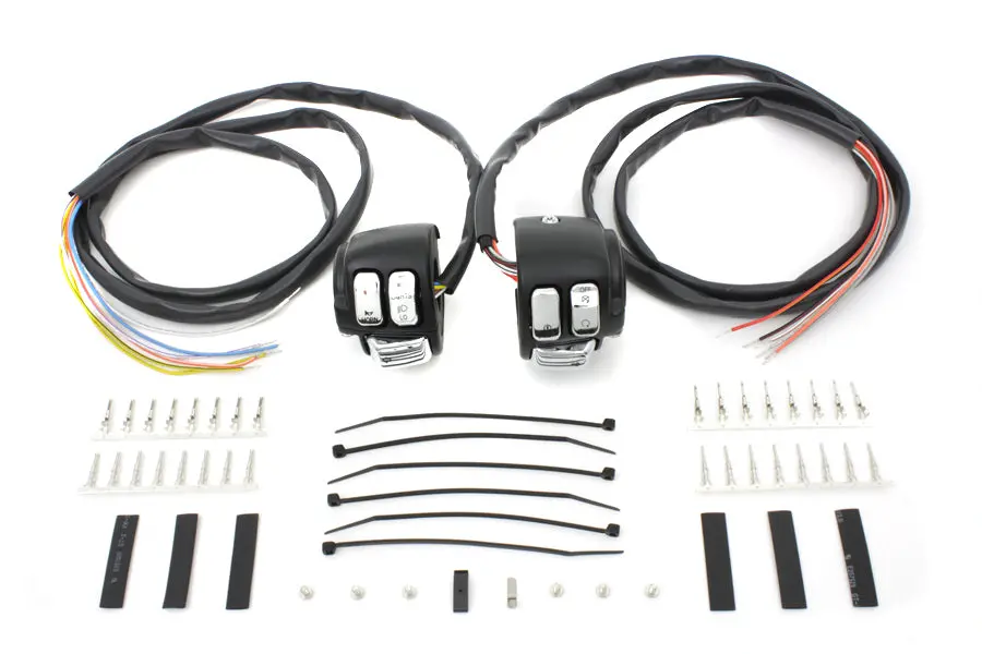 Handlebar Control Switch Housing Kit Black - V-Twin Mfg. 1