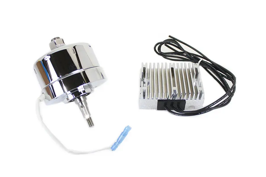 Chrome 17 Amp Alternator Generator Conversion Kit - V-Twin Mfg. 1