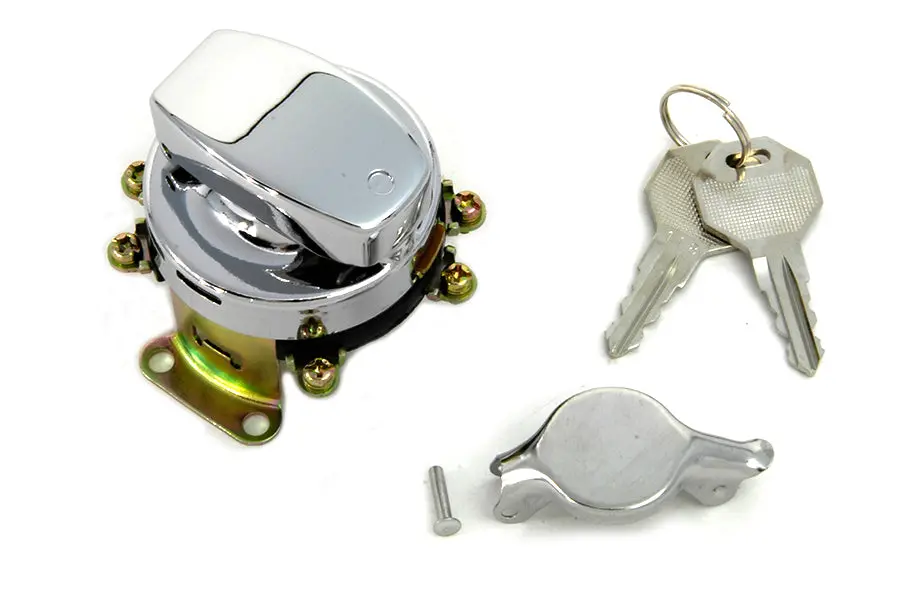 Fat Bob Ignition Switch With 6 Terminals Chrome - V-Twin Mfg. 1