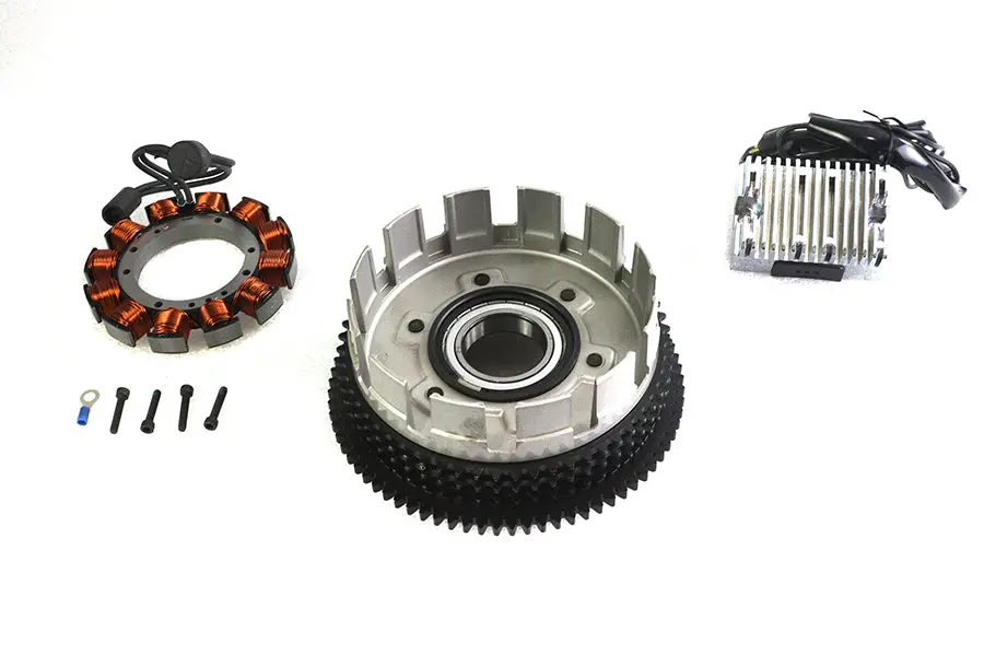 Alternator 19 Amp Charging System Kit Chrome - V-Twin Mfg. 1