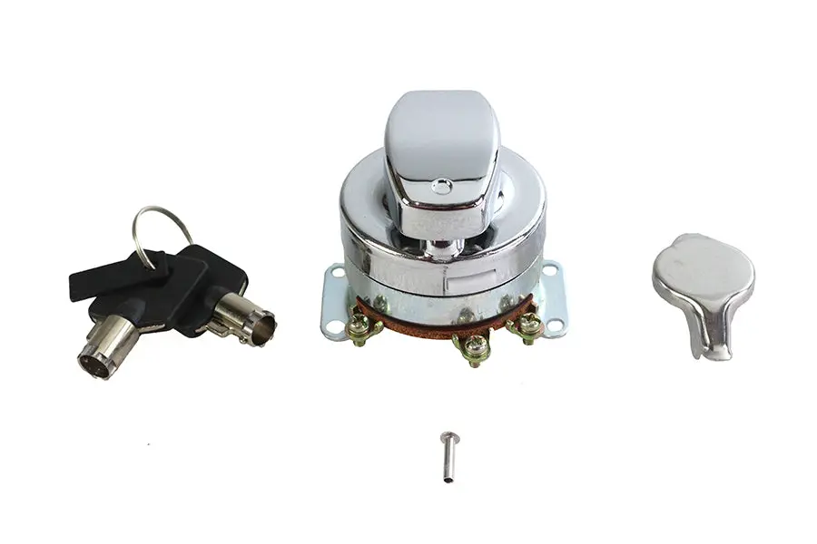 Hinge Ignition Switch 6 Terminal Chrome - V-Twin Mfg. 1